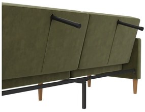 Zelená zamatová rozkladacia pohovka 207 cm Lilly – Støraa