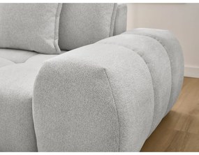 Svetlosivá ženilková rozkladacia/s úložným priestorom rohová pohovka (ľavý roh/s leňoškou) Everest – Bobochic Paris