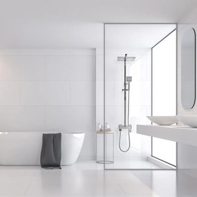 Sprchová súprava KABE s výtokom do vane - chrómová - hlavica 25x25 cm