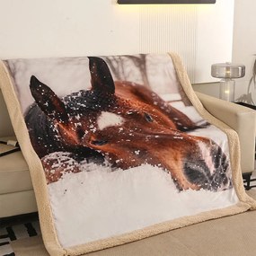 Baránková deka KÔŇ 150 x 200 cm