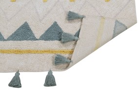 Ručne tkaný kusový koberec Azteca Natural-Vintage Blue, 120x160, modrá, detská izba, Lorena Canals