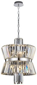 Luster Aurelia, 1x krištáľové/chrómové kovové tienidlo, (fi 42cm), ch