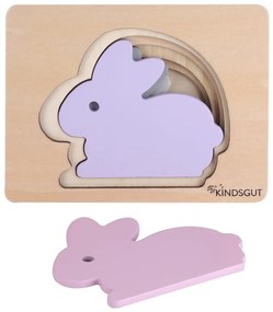 Drevené vkladacie puzzle Rabbit – Kindsgut