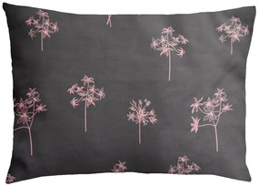 XPOSE® Flanelová obliečka na vankúš IDIL - sivá/ružová 70x90 cm