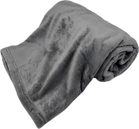Home Elements Mikroflanelová deka, lesklá sivá
