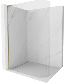 Mexen Kioto L, sprchová zástena Walk-In 120 x 200 cm, 8mm číre sklo, zlatý lesklý profil,800-120-103-50-06
