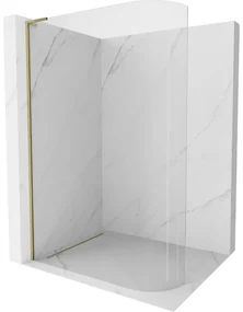 Mexen Kioto L, sprchová zástena Walk-In 120 x 200 cm, 8mm číre sklo, zlatý lesklý profil,800-120-103-50-06