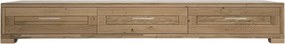 Moderná široká TV skrinka do obývačky s 3 dvierkami, 230x43x33 cm