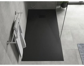 Mexen Hugo, obdĺžniková sprchová vanička SMC 170 x 80 cm, čierna, čierna krytka, 42708017-B