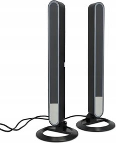 SADA 2x LED RGBIC Stmievateľná stolová lampa LED/5W/5V čierna + diaľkové ovládanie