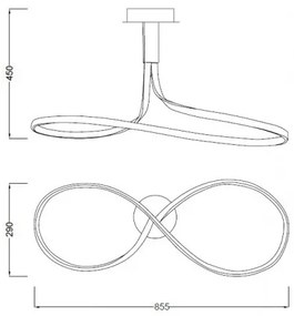 Stropní přisazené LED svítidlo NUR Loop MANTRA Mantra 4980