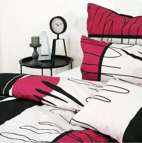 Obliečky Split bordové EMI, Štandardný set jednolôžko obsahuje 1x 140x200 + 1x 70x90