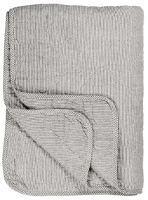 Ib Laursen Prešívaný prehoz Dark grey stripes 130 × 180 cm