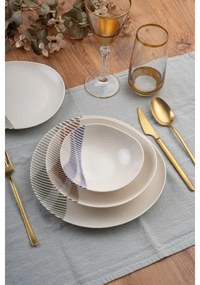 24-dielna jedálenská súprava, pestrofarebná, porcelán