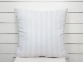 Biante Damašková obliečka na vankúš Atlas Grádl biele pásiky 22 mm DM-008 70 x 90 cm