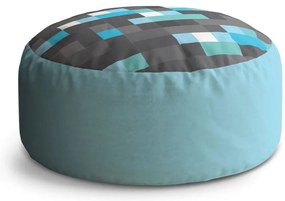 Taburet Circle Blocks 1, modrá / sivá