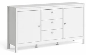 Tvilum Biely príborník SALOMO s 3 zásuvkami