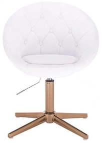LuxuryForm DESIGN Kreslo VERA na zlatom kríži - biele