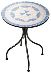 Butlers PALAZZO Záhradný stôl s mozaikou - modrá/krémová