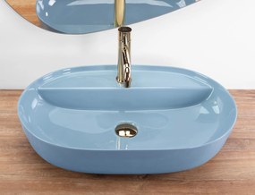 Rea Aura, umývadlo na dosku 610x410x130 mm, svetlá modrá, REA-U6618
