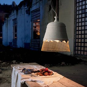 Karman Domenica – sadrová závesná lampa zlatá 50cm
