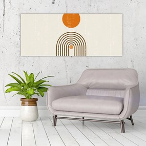 Obraz - Hnedé oblúky (120x50 cm)