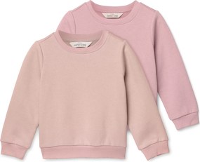 Detské mikiny s počesanou vnútornou stranou, 2 ks, ružové