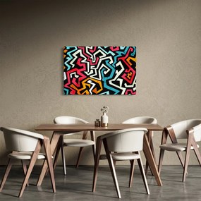 Obraz grafické abstrakcie (90x60 cm)