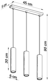 LAGOS 3L Závesné svetlo, biela SL.0325 - Sollux