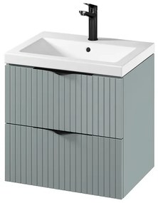 Cersanit Tirso, závesná umývadlová skrinka 594x447x572 mm + keramické umývadlo, zelená matná, S801-544