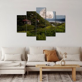 Obraz krajiny s mesiacom (150x105 cm)