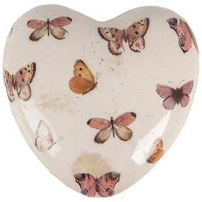 Dekorácia srdca s motýlikmi Butterfly Paradise L - 10*10*4 cm