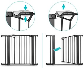 Bezpečnostná zábrana GUARDY 104 s rozšírením, čierna