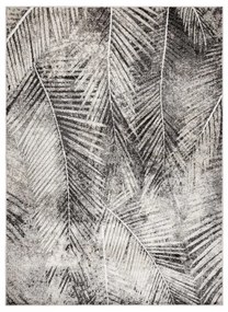 Koberec MATEO 8035/944 palmové listy - štrukturálny sivý / béžový