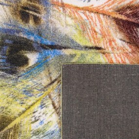 Fenomenálny farebný koberec s motívom pávích pierok