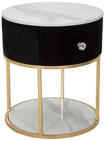 Nočný stolík v čierno-zlatej farbe Montpellier – Mauro Ferretti