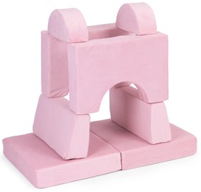 DIY Modulárne detské kreslo 8 mäkkých vankúšov skladacie - ECOTOYS rose