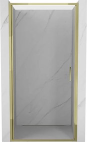 Mexen Exo, výklopné sprchové dvere 65 cm, číre sklo, zlatá, 817-065-000-50-00
