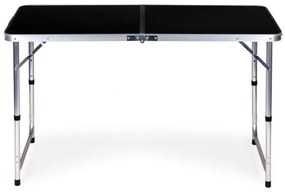 Bestent Kempingový stôl skladací 120x60cm a 4 stoličky Black