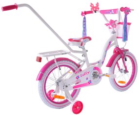 Fuzlu Detský bicykel Lilly bielo-ružový 16&quot; 10&quot; 2024