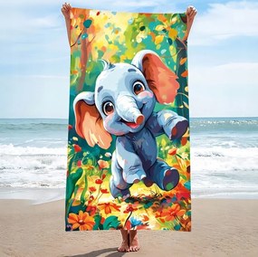 Plážová osuška FANTEO 100x180 cm farebná, 100% mikrovlákno
