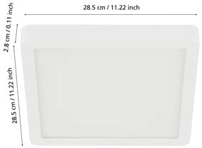 Eglo 98849 - LED stmievateľné kúpeľňové svietidlo FUEVA-Z  LED/19,5W/230V IP44