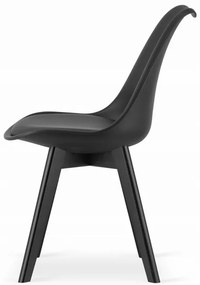 Jedálenský stôl TODI čierny 80 cm so štyrmi stoličkami MARK čierne