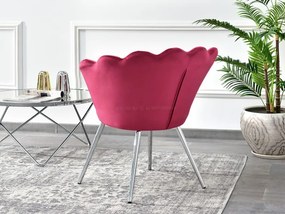 Kreslo Lasair (ružová + chrómová). Akcia -19%. Vlastná spoľahlivá doprava až k Vám domov. 1110158