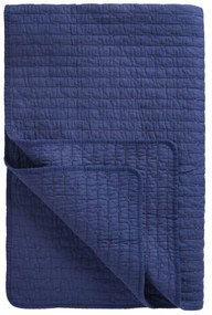 Ib Laursen Prešívaný prehoz Indigo Cross Stitches 180 x 130 cm