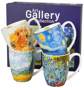 Porcelánový hrnček Van Gogh 350 ml sada 4ks