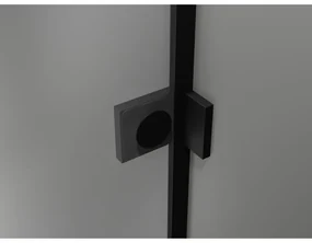 Mexen Lunar, L Duo výklopný sprchový kút 105 x 80 cm, 8mm číre sklo, čierny profil, 834L-105L-080P-70-00