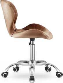 AKCIA Svetlo hnedé kancelárske kreslo AVOLA VELVET II. akosť