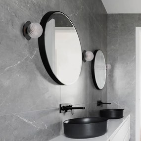 Čierne stropné svietidlo SULION Musa, ø 14 cm