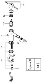 GROHE 32934001 - Bidetová batéria ESSENCE DN 15, lesklý chróm